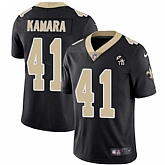 Nike Saints 41 Alvin Kamara White Black With Tom Benson Patch Vapor Untouchable Limited Jersey,baseball caps,new era cap wholesale,wholesale hats
